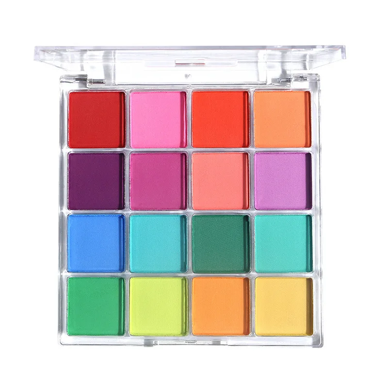 16-farbige Weihnachts-Lidschatten-Palette, wasserfest, langlebig, matt, farbenfroh, hochpigmentierter Lidschatten, Augen-Make-up-Kosmetik – Detail 7