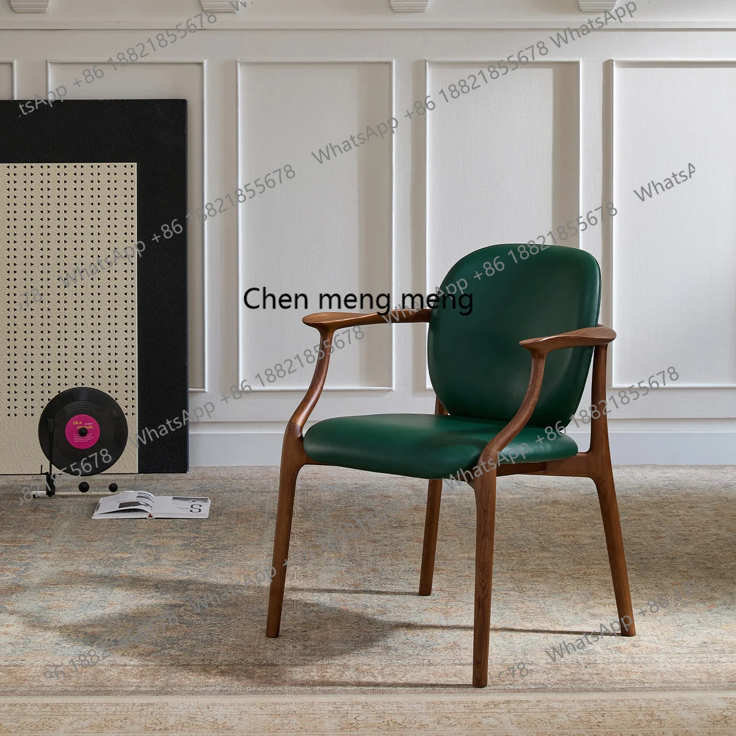 

X Carved version, medieval solid wood dining chair, ash wood tenon and mortise armchair