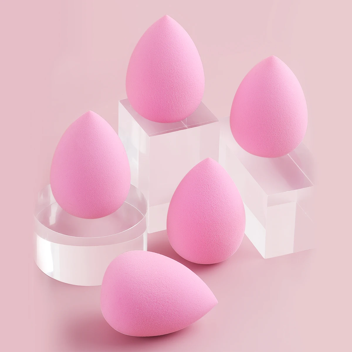 5 pçs grande ovo de maquiagem super macio e delicado maquiagem esponja pó puff maquiagem bb ovo não é fácil de comer pó molhado e seco dupla utilização