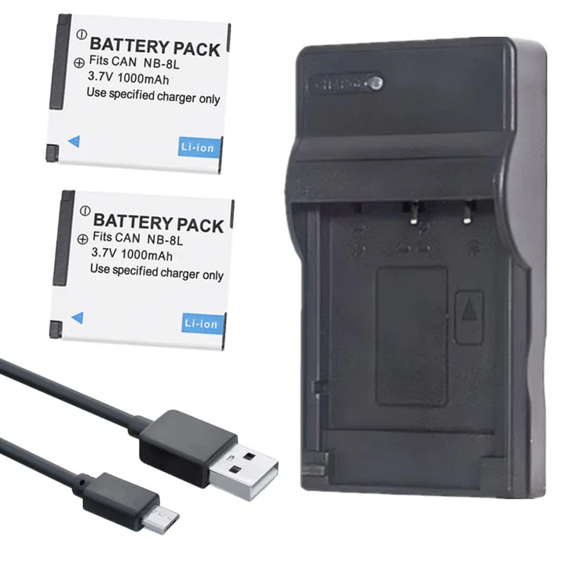 Battery or Charger For Canon NB-8L PowerShot A2200 A3000IS A3100IS A3150IS A3200IS A3300IS