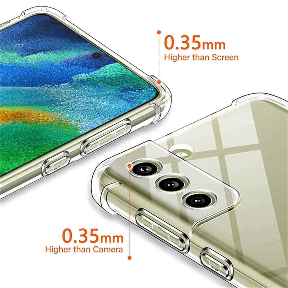 Silicone Case for Samsung S21 Plus Soft Shockproof Clear Phone Cases S21 FE Cover S21+ Samsung Galaxy S21 Ultra Case S 21 Plus