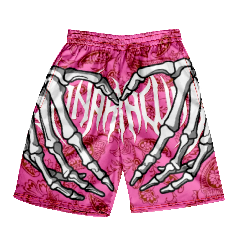 2024 Summer Classic Skull Beach Short Pants New Fashion Skeleton Hand Print Men Women Gym Shorts Quick Drying Trunks Ice Shorts