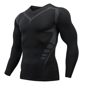 Áo sơ mi thể dục thể thao chạy áo dài tay áo dài tay áo sơ mi Tops Dry Tops T Sport Sport Gymnasium Rashgard Áo sơ mi Doanh số bán tay dài phù hợp với đường dài - №2