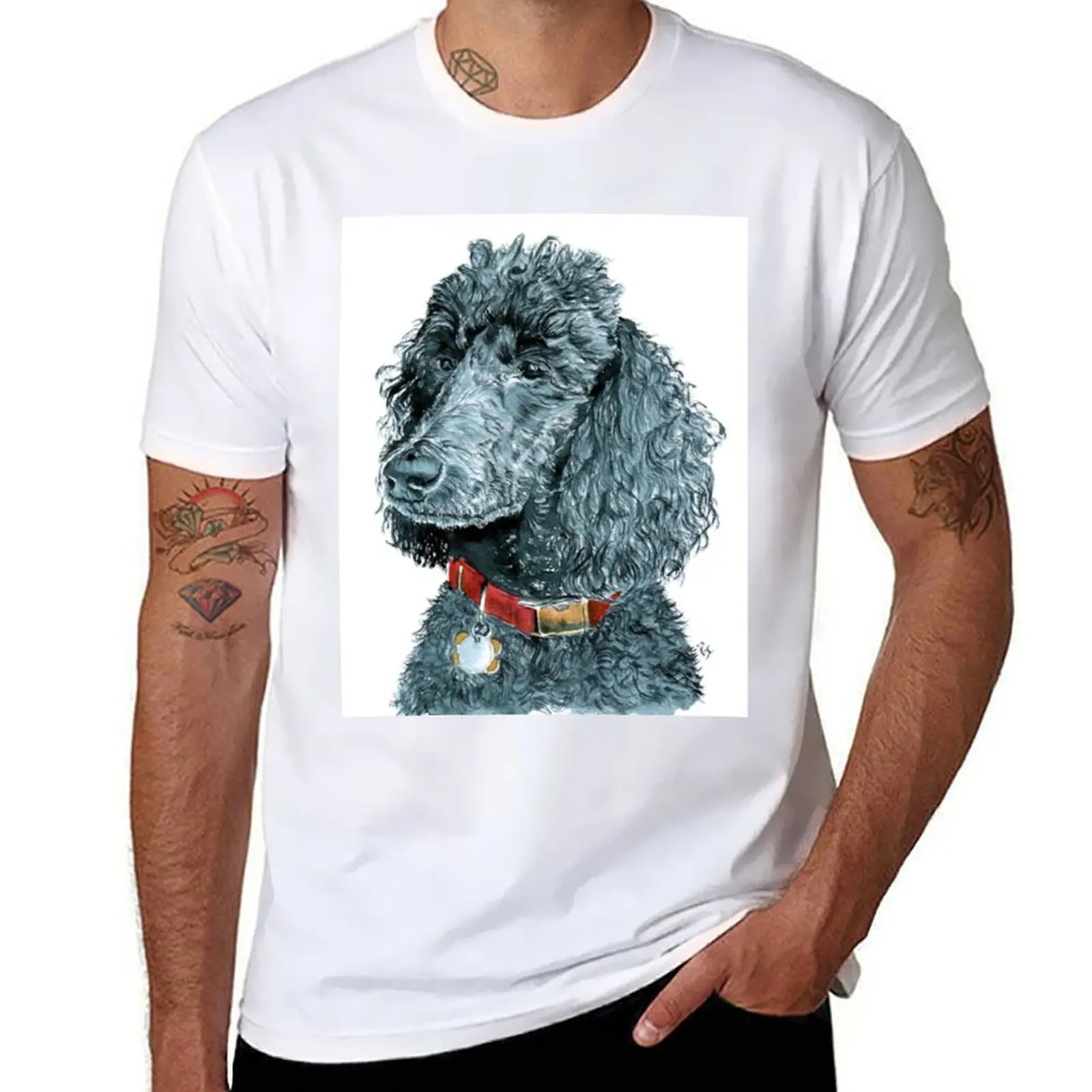 

Black Poodle T-Shirt croswit shirt man street wear compression shirt men