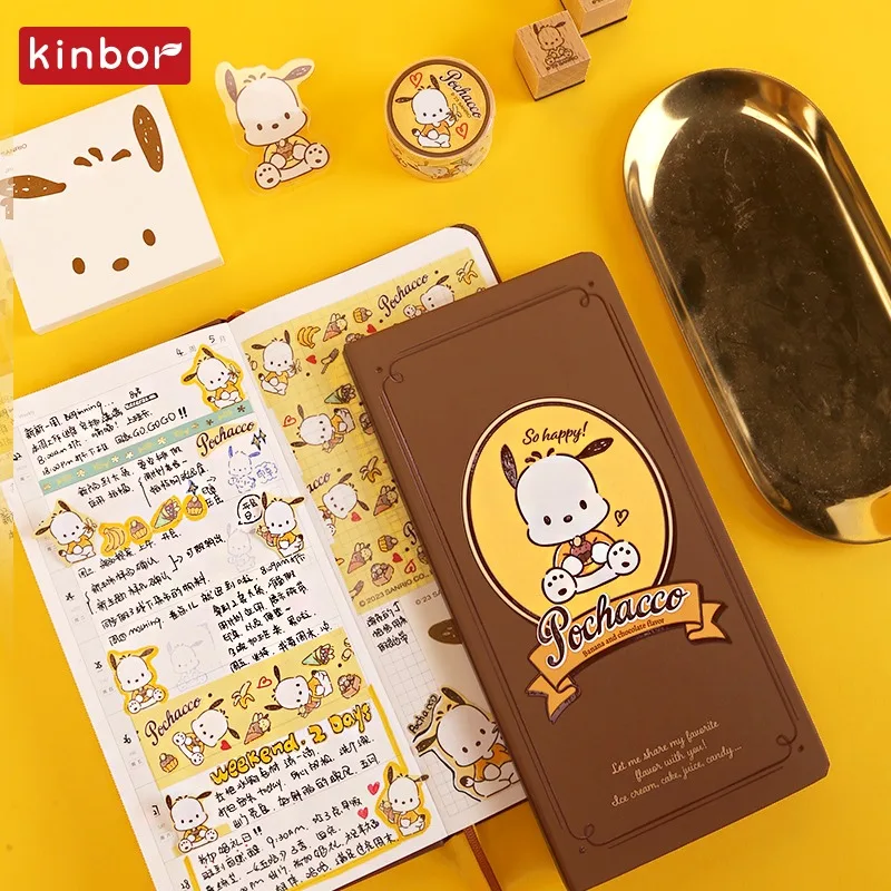 Kinbor-Cuaderno planificador de semanas lindas, juego de 88 hojas Kawaii, Manual semanal pequeño, diarios, papelería portátil, regalos de cumpleaños