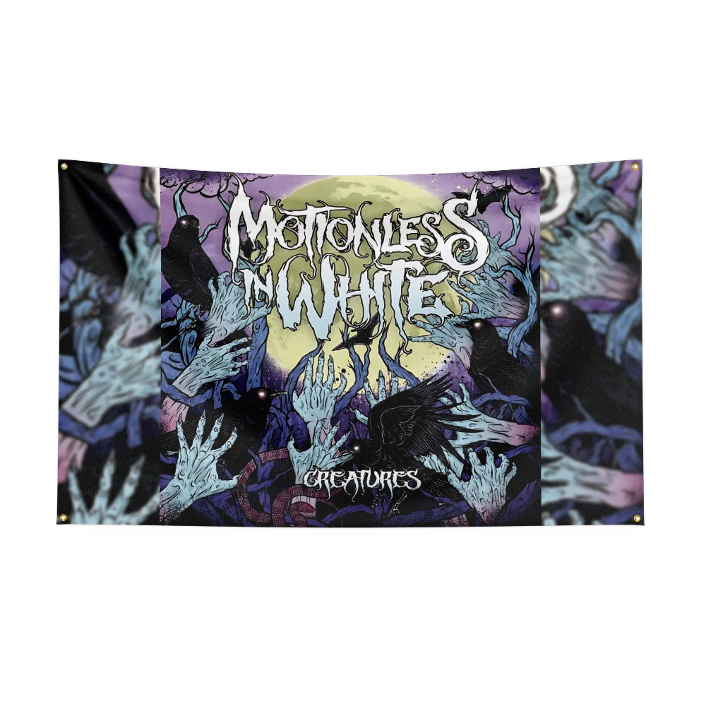 3x5 قدم m-لاحرك في الأبيض الثقيلة روك باند العلم البوليستر الطباعة الرقمية راية لغرفة النوم جدار الفن خارج الباب نسيج #3