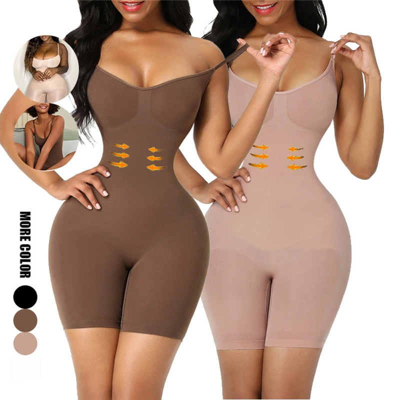 Upgrade Fabric Bodysuit Shapers Spandex Compress Elastic Tummy Control Body Shaper Suit Open Crotch Compression Smooth Shapewear