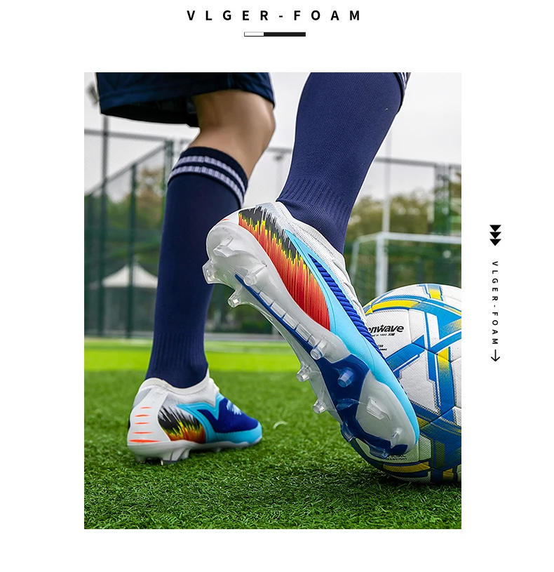 Neue Fußballschuhe für Herren, Stollenschuhe für Fußballspiele und Training, lange Stollen, FG, ultraleicht, rutschfest, Outdoor, Dropshipping. – Detail 4