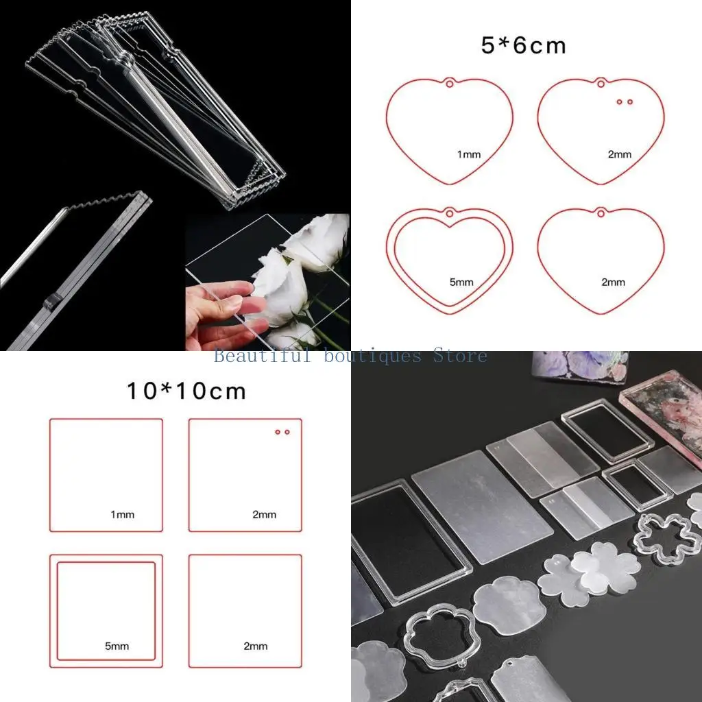 

U4LF День Святого Валентина Акриловый Сердце Клавиатурные украшения с отверстием для ремесленных DIY -ключ -ваниль