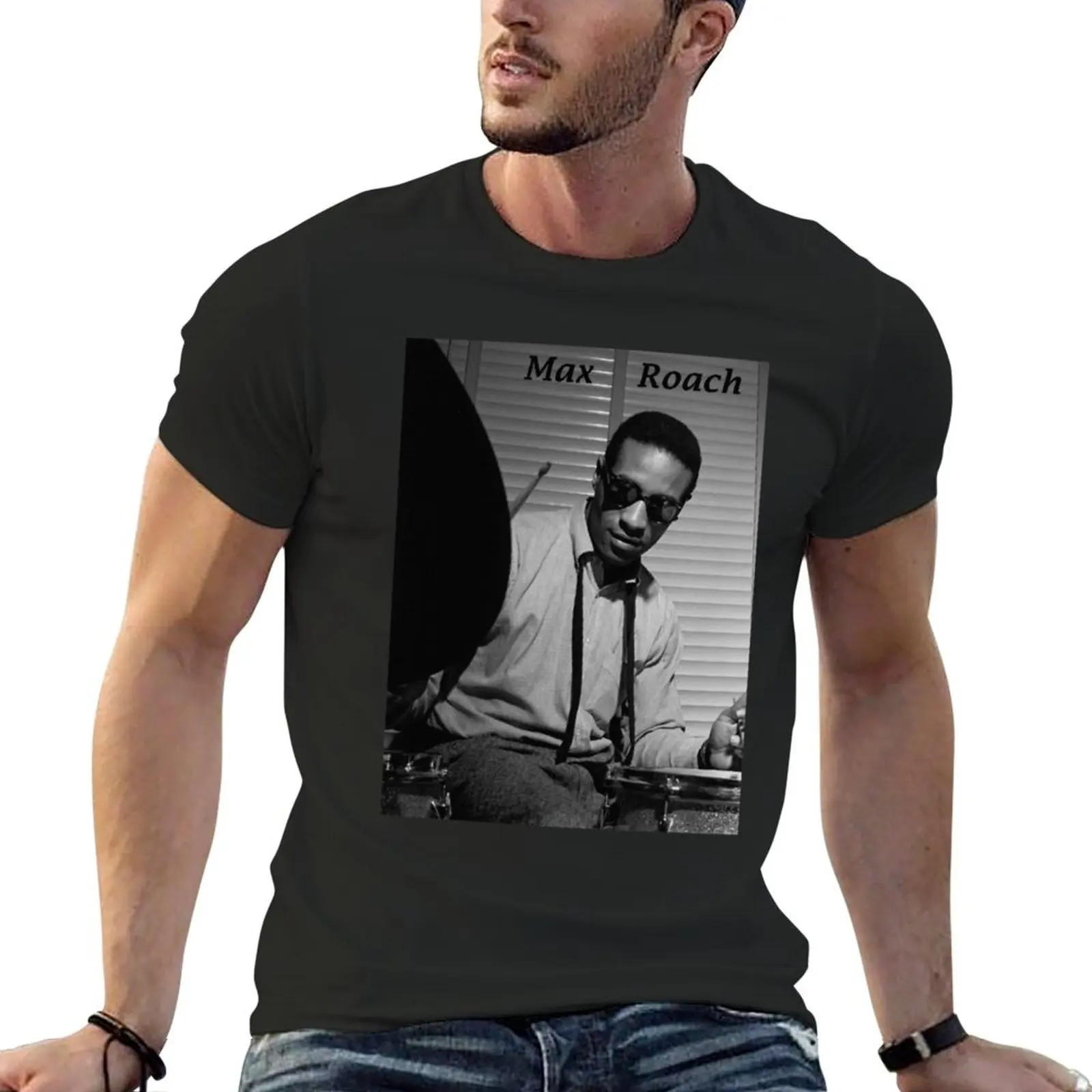 

Max Roach Classic . T-Shirt man clothes Short sleeve tee T-shirt men