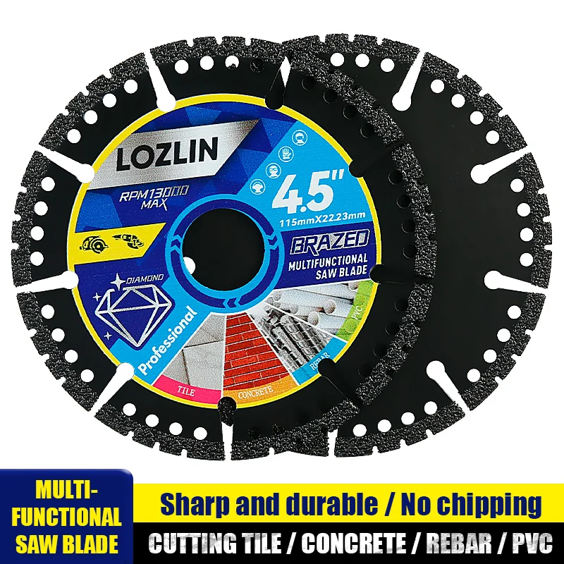 

LOZLIN Ultra Thin Diamond Alloy Saw Blade Metal Cutting Disc Grinding Wheel Iron King Metal Steel Iron Cutting Power Tool Parts