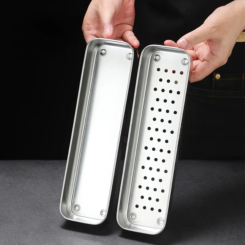 Stainless Steel 304 Kitchen Cutlery Organizer Chopsticks Box Storage Fast Spoons Rack Dish Draining Cage for Home Use
