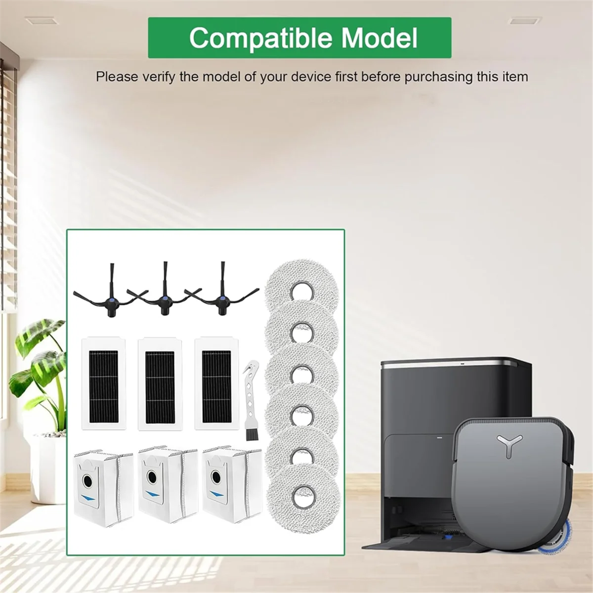 

A13I для ECOVACS DEEBOT X5 Omni/X5 Pro, боковая щетка, фильтр Hepa, швабра, тканевые аксессуары для робота-пылесоса