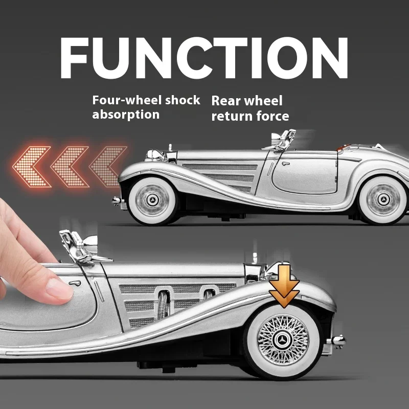 طراز سيارة مرسيدس بنز بالصوت والإضاءة ، سبيكة معدنية كلاسيكية دييكاست ، مجموعة سطح المكتب ، زينة هواية ، للأولاد ، C366 ، هدية ، K