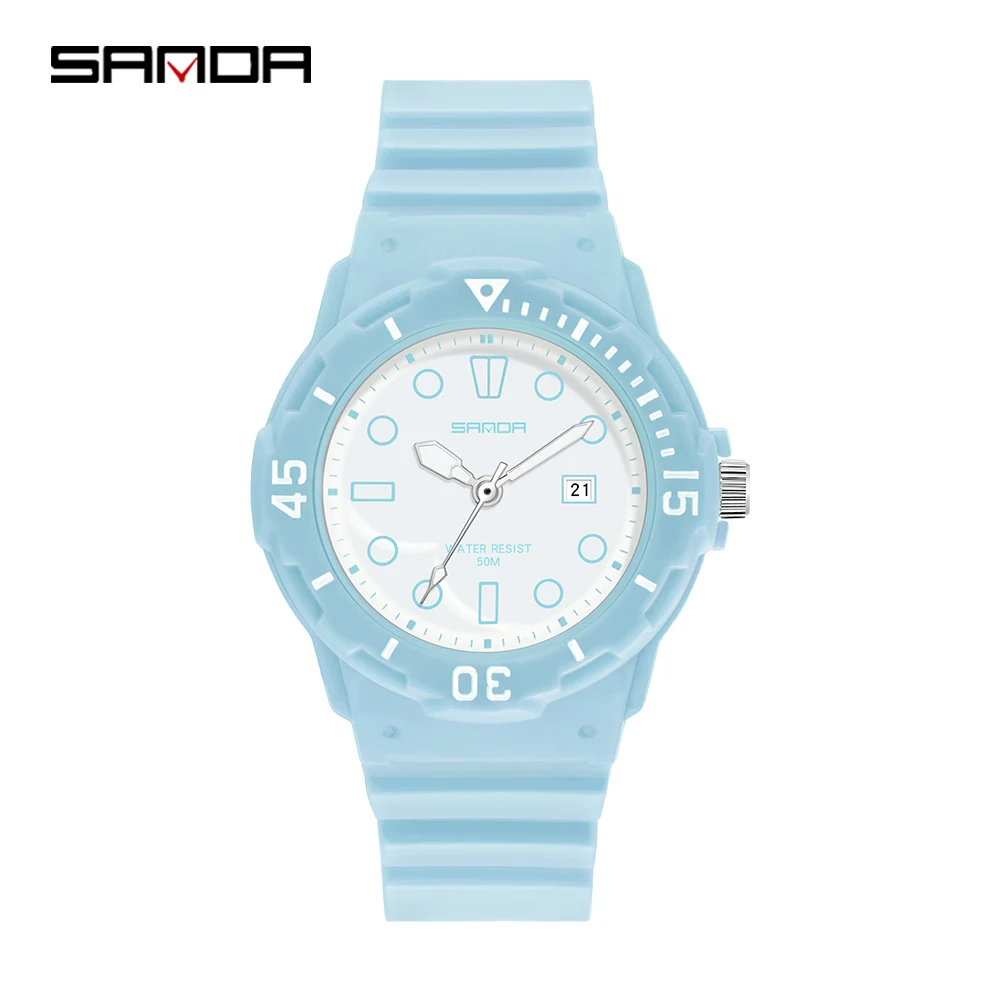 Sanda Top Brand 2022 New Simple Electronic Watch Multifunctional Versatile Women\'s Outdoor Sports Glow-in-the-dark Waterproof