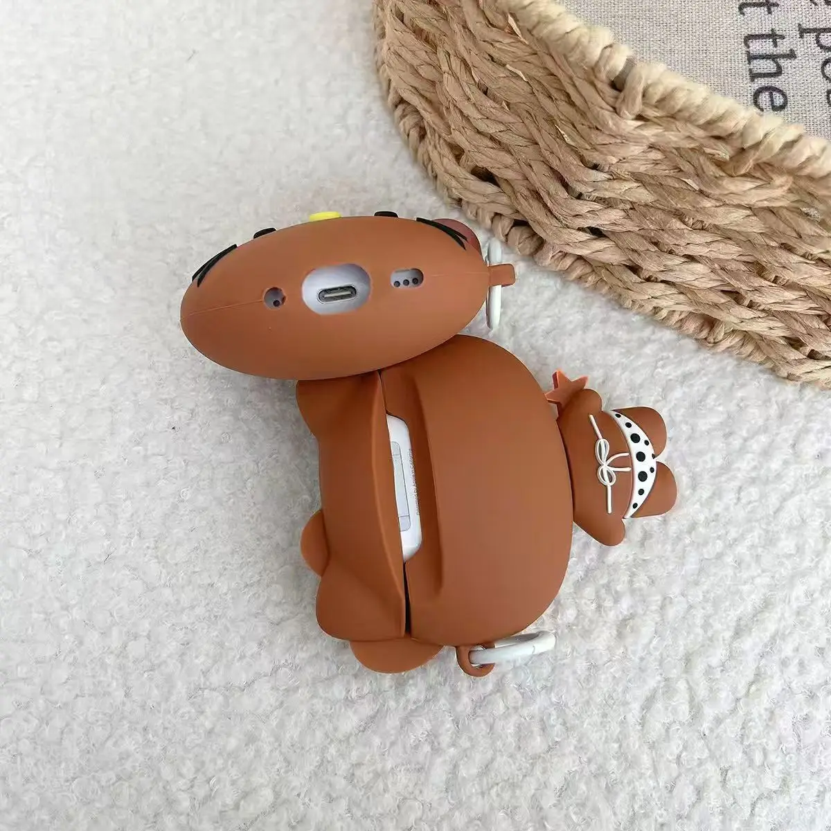 MINISO ملابس السباحة السوداء كيتي AirPods Pro 3 حافظة أبل 1/2 Gen سماعة لاسلكية تعمل بالبلوتوث غطاء سماعة أذن 4 #6