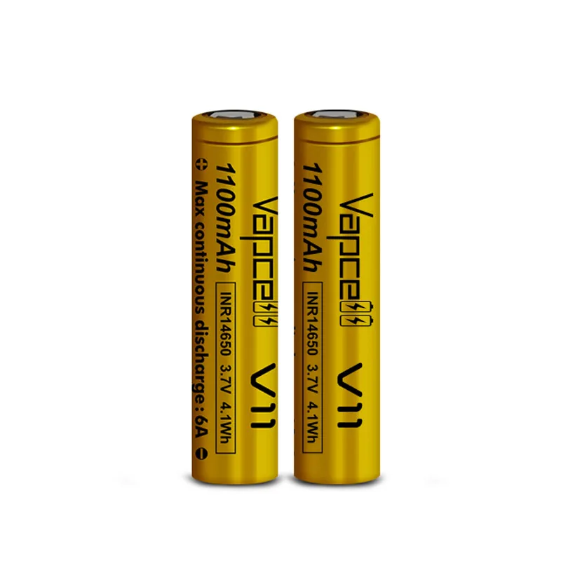 Oryginalna bateria Vapcell V11 INR 14650 o pojemnoลci 1100mAh 6A 3.7V bluzka z guzikami bateria litowa do latarki zdalnie sterowana UAV
