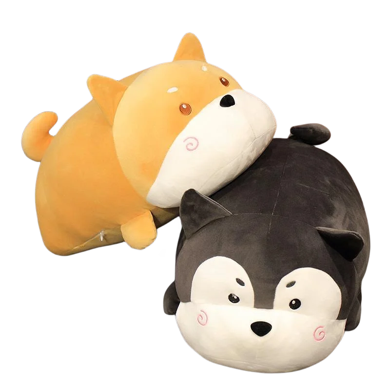 Kawaii Soft Shiba Inu Husky Plush Toys Baby Sleeping Pillow Throw Home Decor Cartoon Stuffed Creative Cushion Doll Birthday Gift