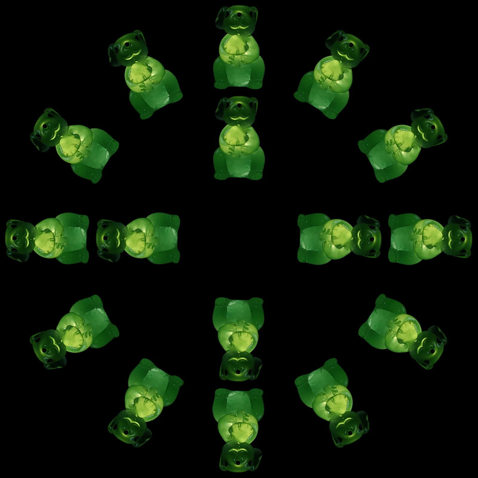 

28Pcs Glow in The Dark Bunny Decorations Resin Mini Rabbits for Tabletop Bookshelf Garden Bunny Figurines Mini Rabbits