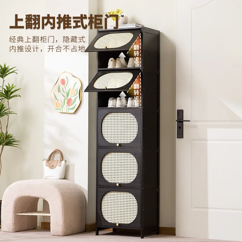 Household entrance shoe cabinet large capacity simple narrow multi-layer