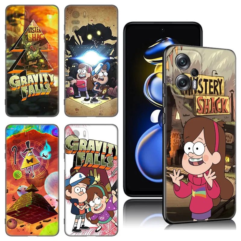 Gravity Falls Black Silicone Phone Case For Xiaomi 10T 11T 13T 14 Pro 11 Lite POCO X3 NFC M3 M4 M6 X4 X5 Pro 5G F5