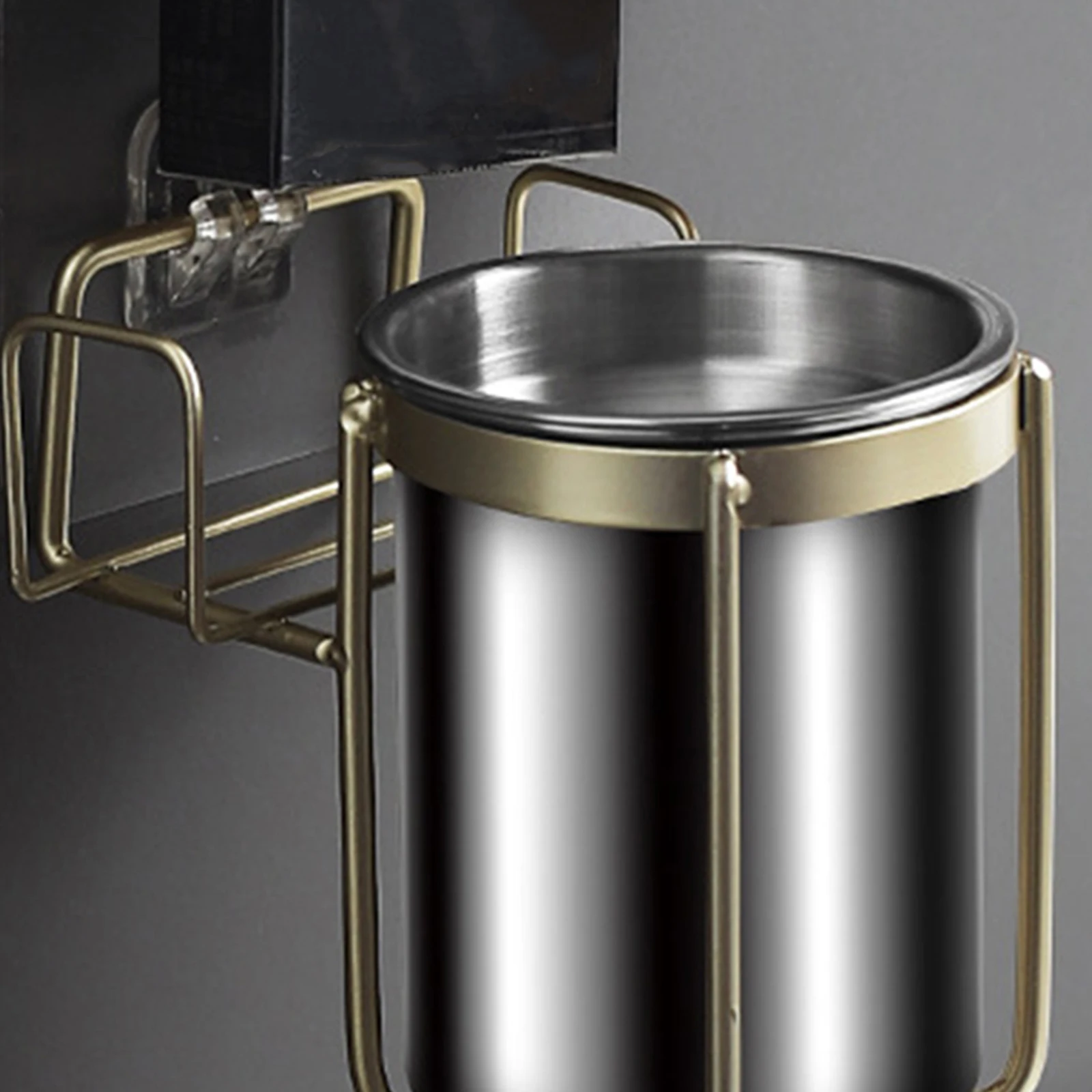 

Wall Mount Ashtray Stainless Steel Cigarette Holder Metal Soot Box Simple Design Household Smoking Accessory Easy Use