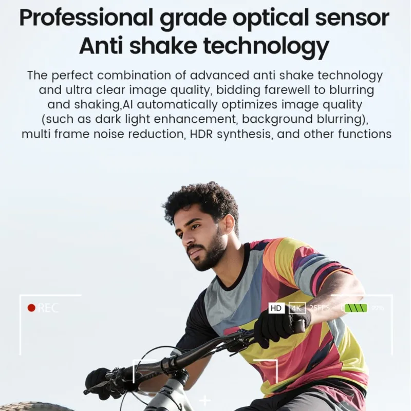 Echowear Smart Cross Border Intelligent Recognition AI Translation 800W High-definition Camera Video Recording Bluetooth Glasses