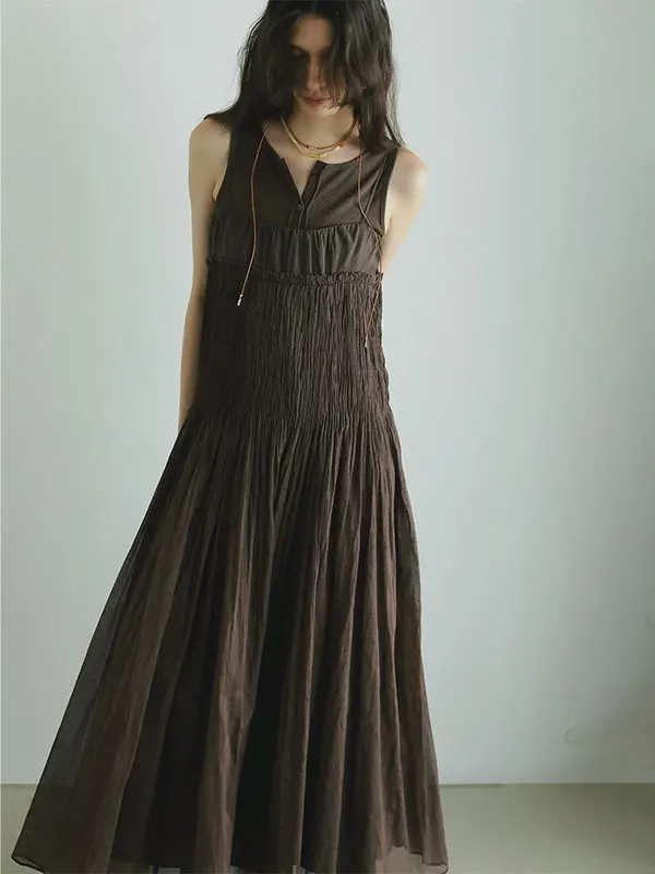 Gagarich 2025 مجموعة جديدة لربيع وصيف اليابانية Ins Blogger Lerm Wind فستان بحزام رائع فضفاض للتخسيس فساتين طويلة