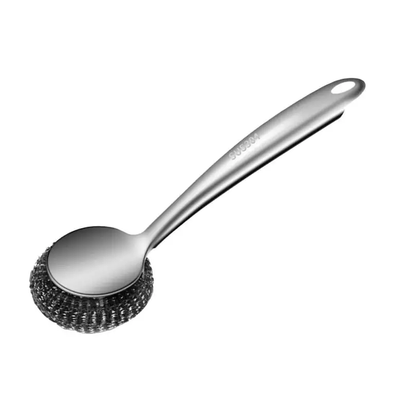 

Metal Scrubbers For Cleaning Dishes Long Handle Steel Wool Scrubber Dish Washing Scrubbers Portable Stainless Steel Scouring