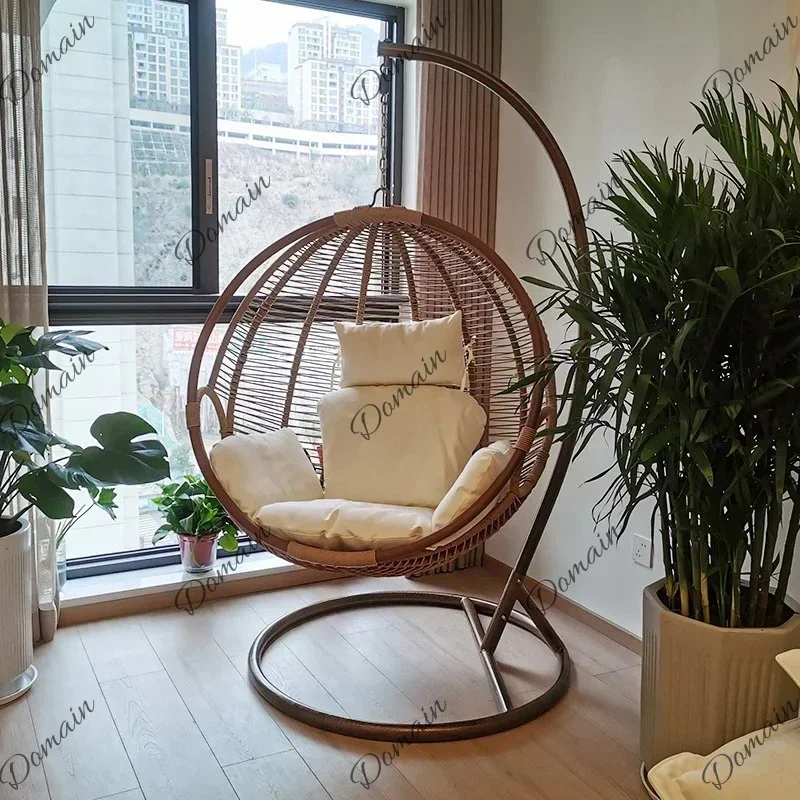 9SAA Nordic Style Balcony Patio Swings Retro Courtyard Villa Patio Swings Fashion Modern Hotel Outdoor Furniture Columpiar Lsqq