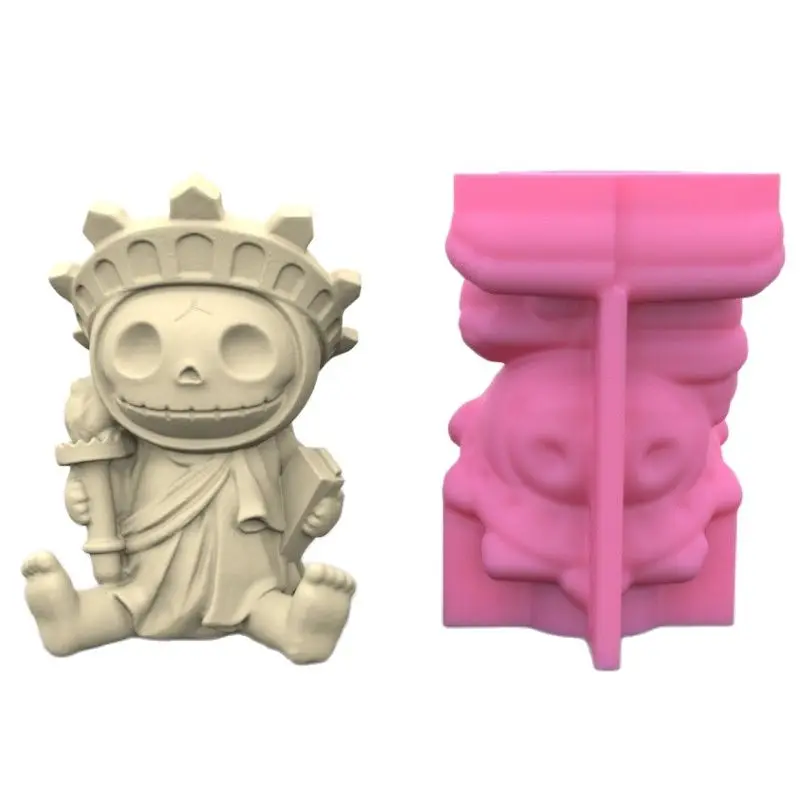 Statue of Liberty Silicone Mold for Handmade Desktop Decoration Gypsum Flowerpot Pen Case Silicone Mould Handicrafts Making Tool