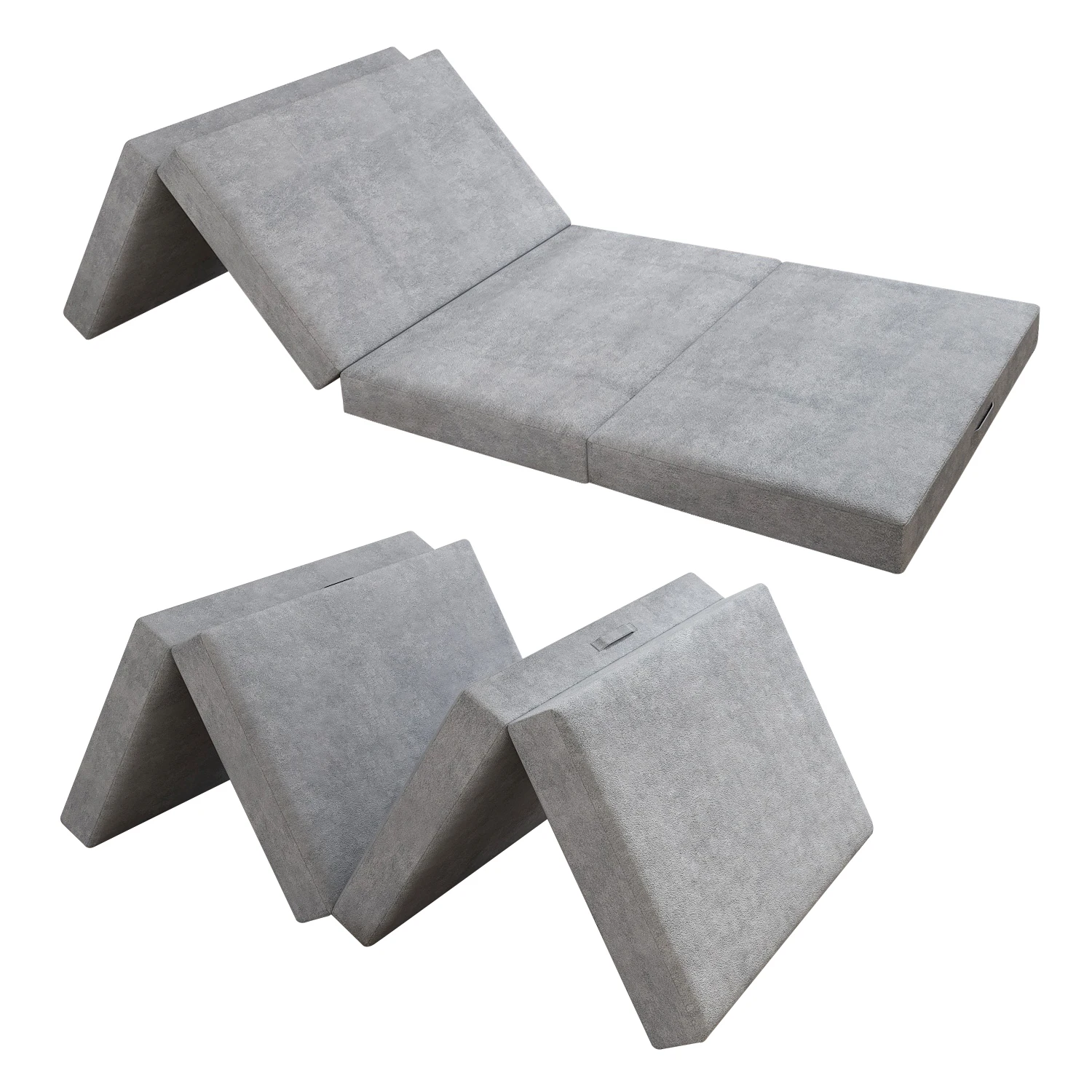 

Customization Knitted Fabric High Density Foam Triple Fold Mattress Slumberland Mattress for Outdoor Camping Mattress