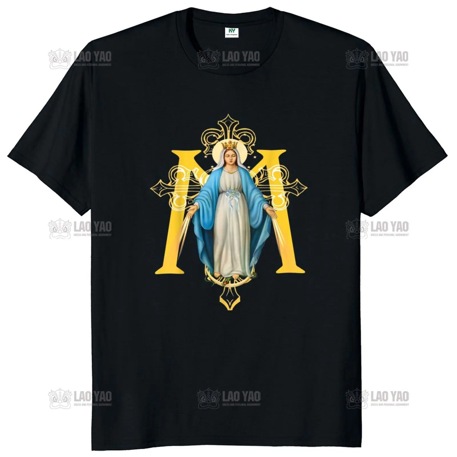 Virgin Mary T Shirt Our Lady of Guadalupe Catholic Gift Graphic Vintage T-shirts Summer Men Women Soft Unisex Shirt Tops Tee