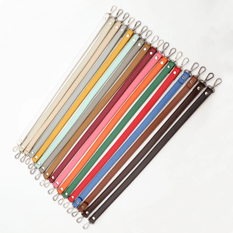 Fashion Bag Belt Strap PU Leather Replacement Short 60cm Belt Shoulder Strap Handle Strap Bag Handle Artificial Solid Casual