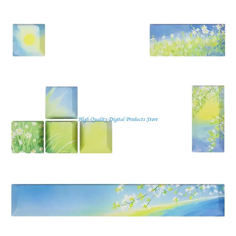 

U2JE 8Keys Esc Enter 6.25u Space Bar Keycap PBT Five Side Dyes-Sub Original Profile