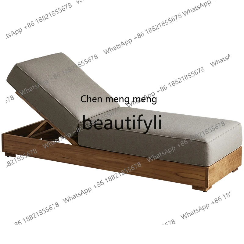 

Outdoor bed, waterproof, bed and breakfast seaside teak beach chair H