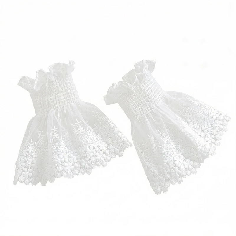 

1Pair Cosplay Accessory Hand Sleeves With Lace Decor Great For Anime D0UB