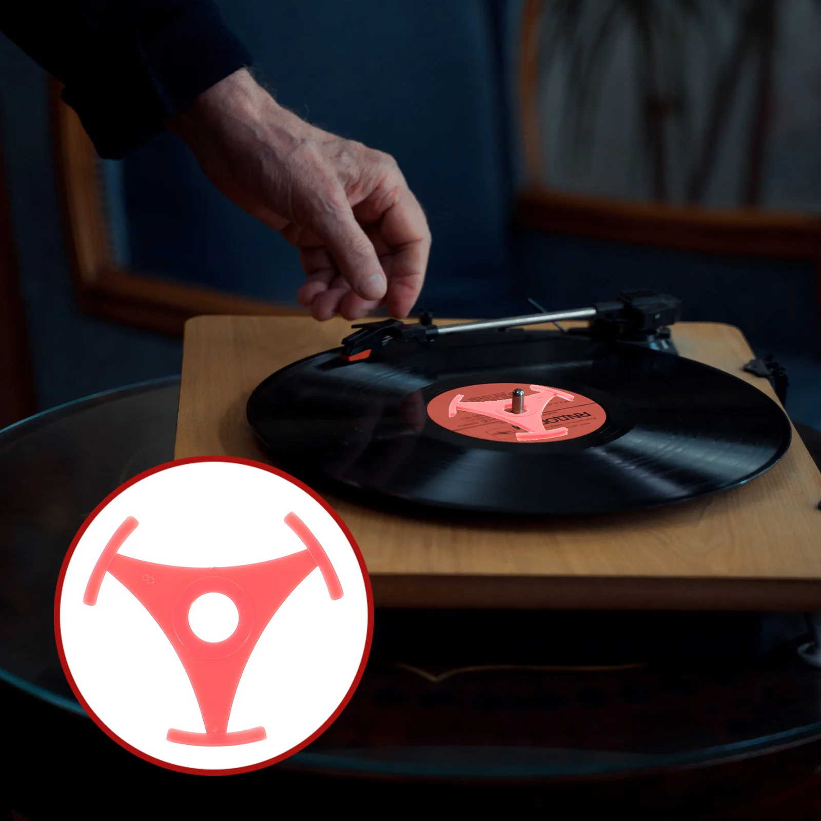 

Triangle For Turntable Vinyl Player Small Size Plastic Disc Adapter For Vinyl Record Turntable Adapter Record Player Accessory
