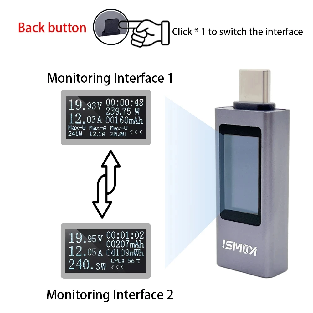 11-in-1 Type-C-tester DC digitale voltmeter Amperimetro Stroomspanningsmeter Amp Volt Ampèremeter Detector Power Bank-oplader Indica