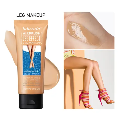 3colors Leg Makeup Moisturizing Liquid Body Foundation Fake Tan Cream Tanning Body Waterproof Long-lasting Lotion Even Skin Tone