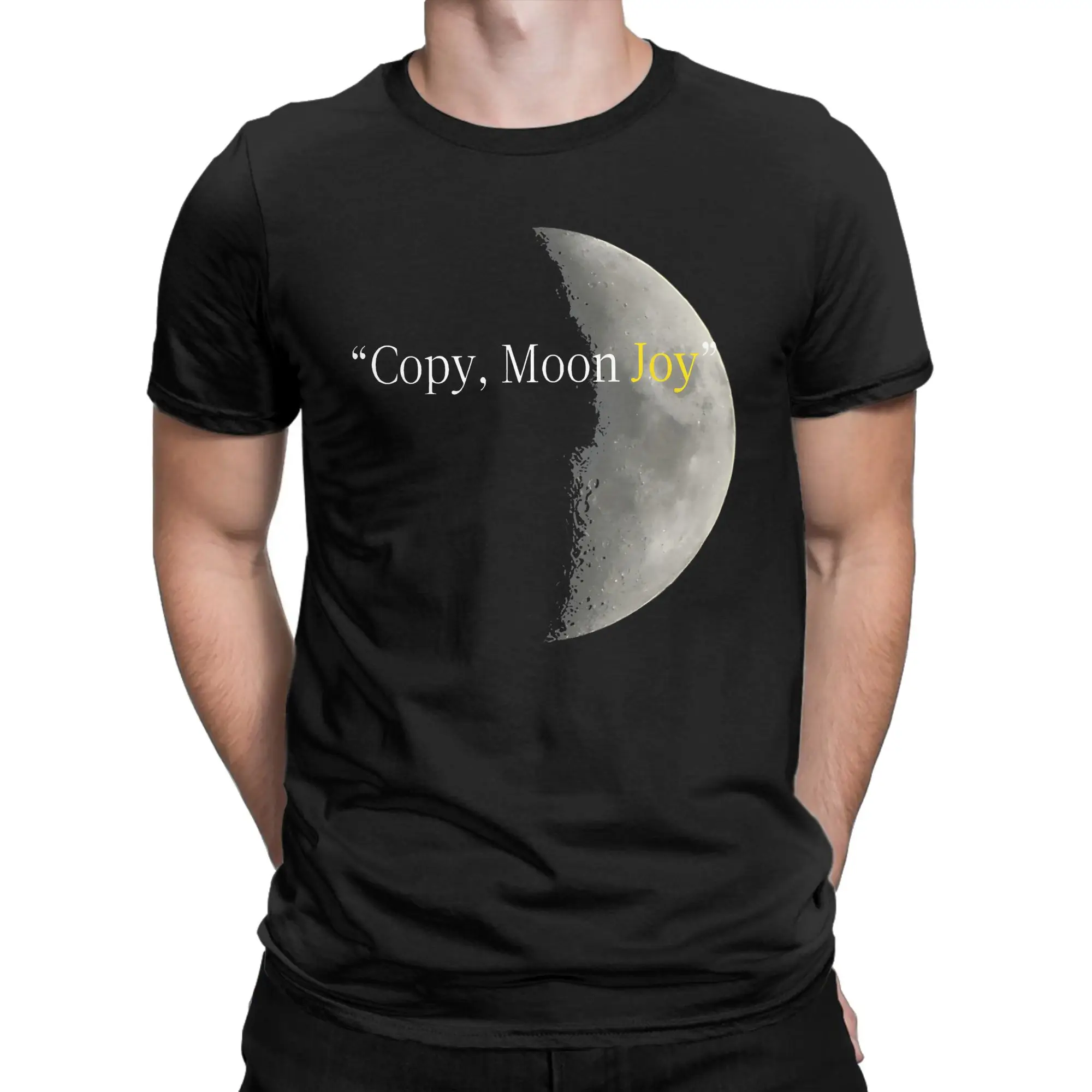 Copy Moon Joy Artemis II T-Shirt Men  Vintage Pure Cotton T-Shirts Summer O-Neck Leisure Tee Shirt Pattern Oversized Tops