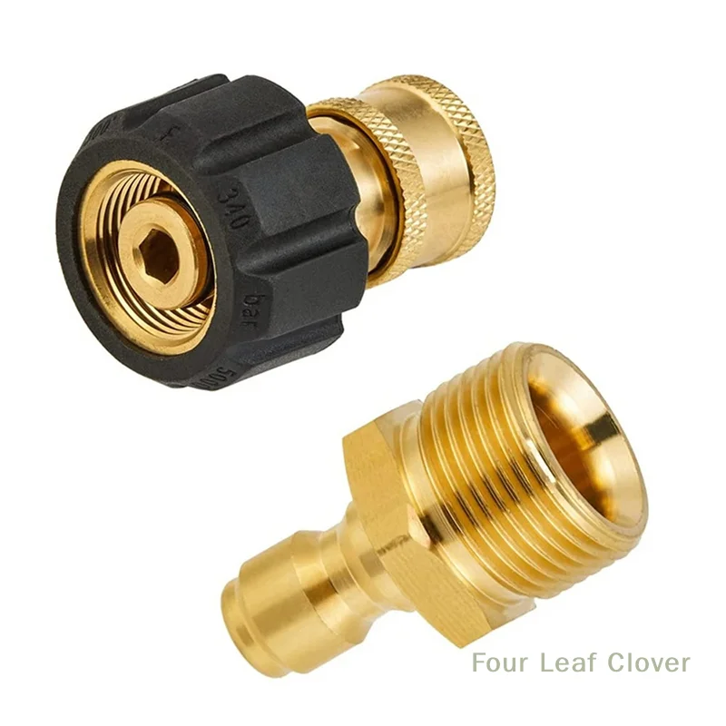 

Поворотные комплекты быстроразъемных сцепных устройства M22 до 1/4 дюйма 3/8 дюйма для мойки высокого давления, соединение адаптера для шланга, 5000 фунтов на квадратный дюйм