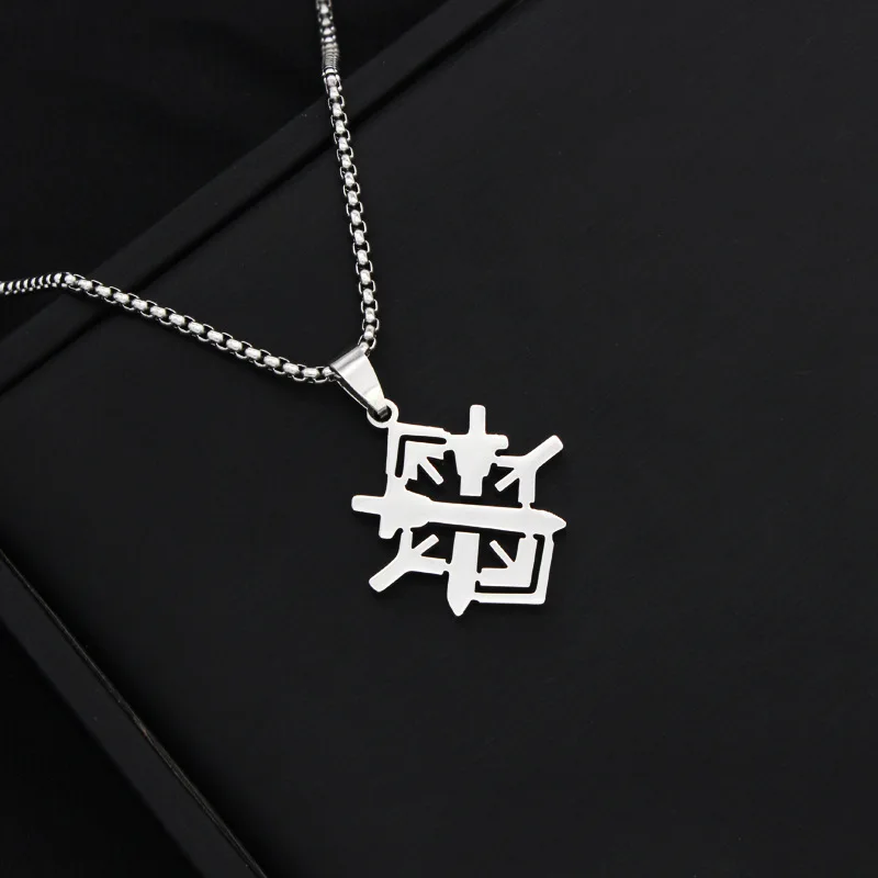 Fashion Simple Anime Game Honkai:Star Rail 7 Element Logo Cosplay Titanium Steel Necklace Pendant Metal Choker Chain Accessories