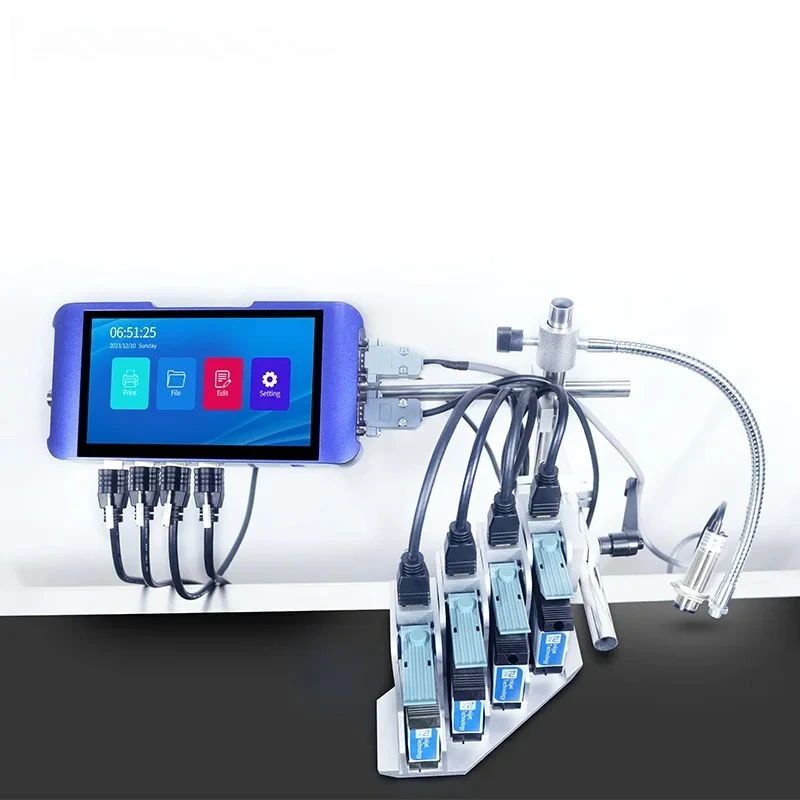 

New Automatic Online Inkjet Printer Batch Number Coding Production Line Machine Tij Plate Type