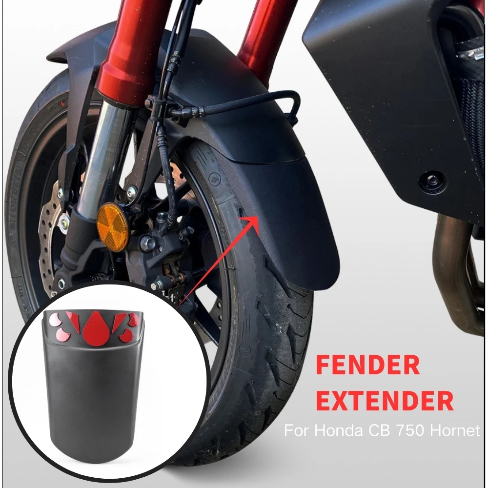 

For Honda CB750 Hornet CB 750 2023- Motorcycle Fender Extender Mud Splash Guard Cover Front Mudguard Extension