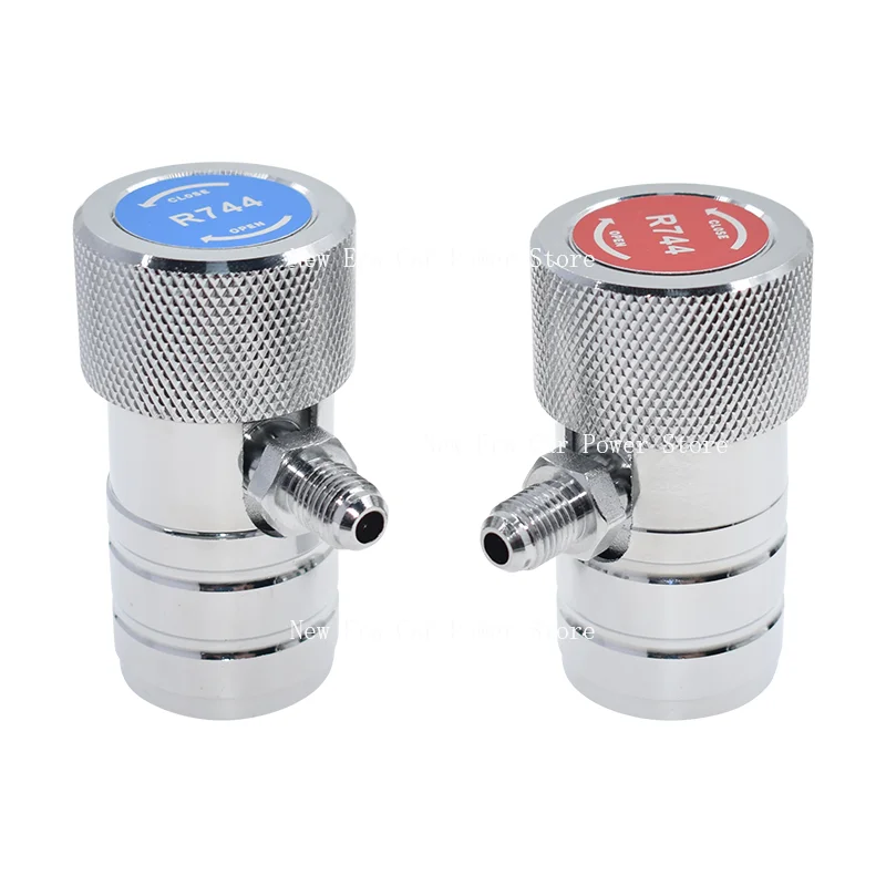Fit for R744 Air Conditioning Quick Coupler Adjustable High Low Pressure Refrigerant Fitting Tool
