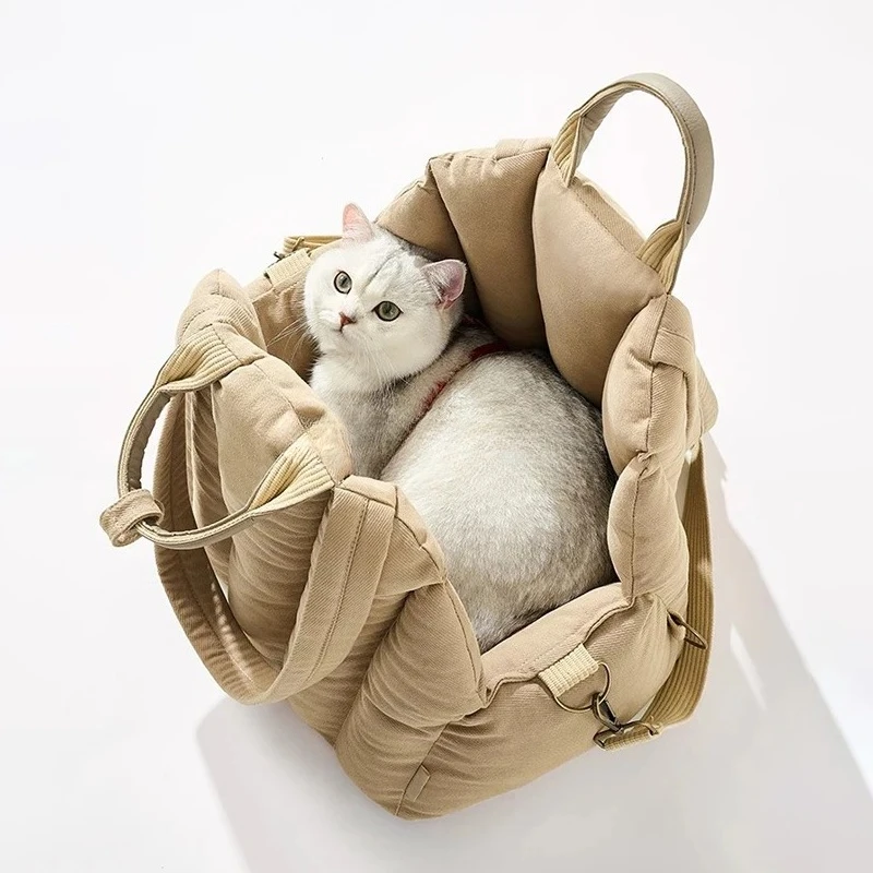 

Washable dog car seat for small dogs with convenient storage bag and car travel bracket