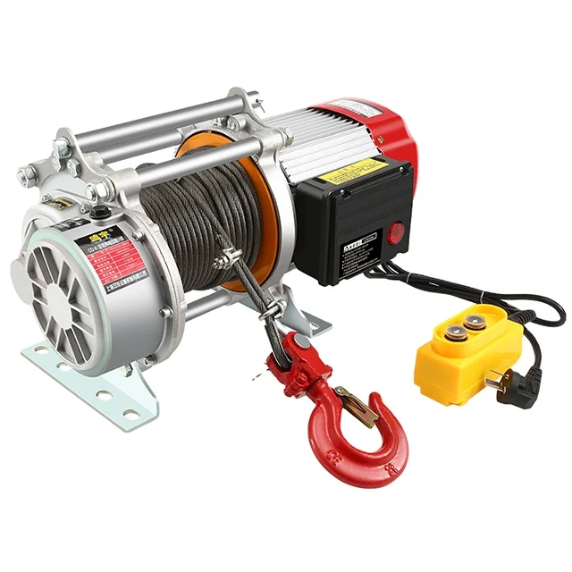 220V New Electric Wire Rope Hoist Anti-Rotation Construction Hoist Made Of Aluminum Alloy For Home Use Construction Industries
