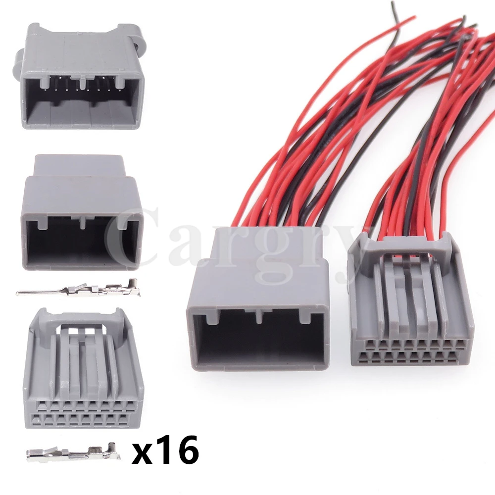 1 Set 16P MX34016SF1 MX34016PF1 AC Assembly Automobile Navigation Host Instrument Cable Harness Socket For Honda