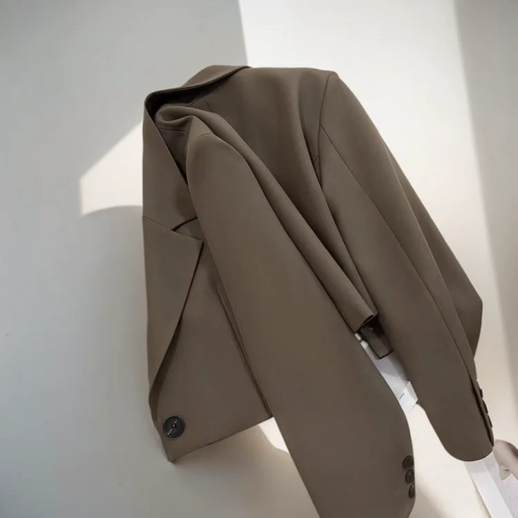 

Женский блейзер Glimmer Alpaca Regular Shop German Vertical Cut с полосатым узором, однотонный, легко сочетаемый, дышащий, свободного кроя